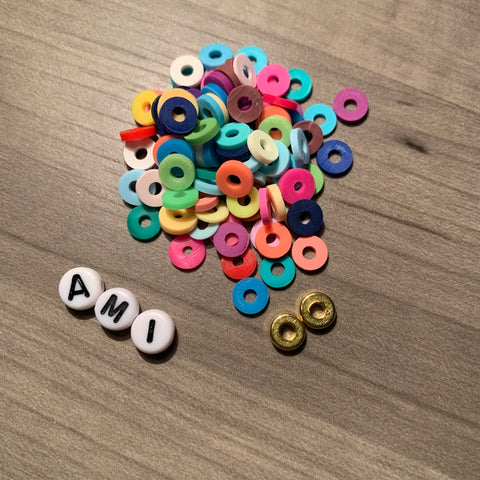 Custom Personalized Heishi Bead Bracelet