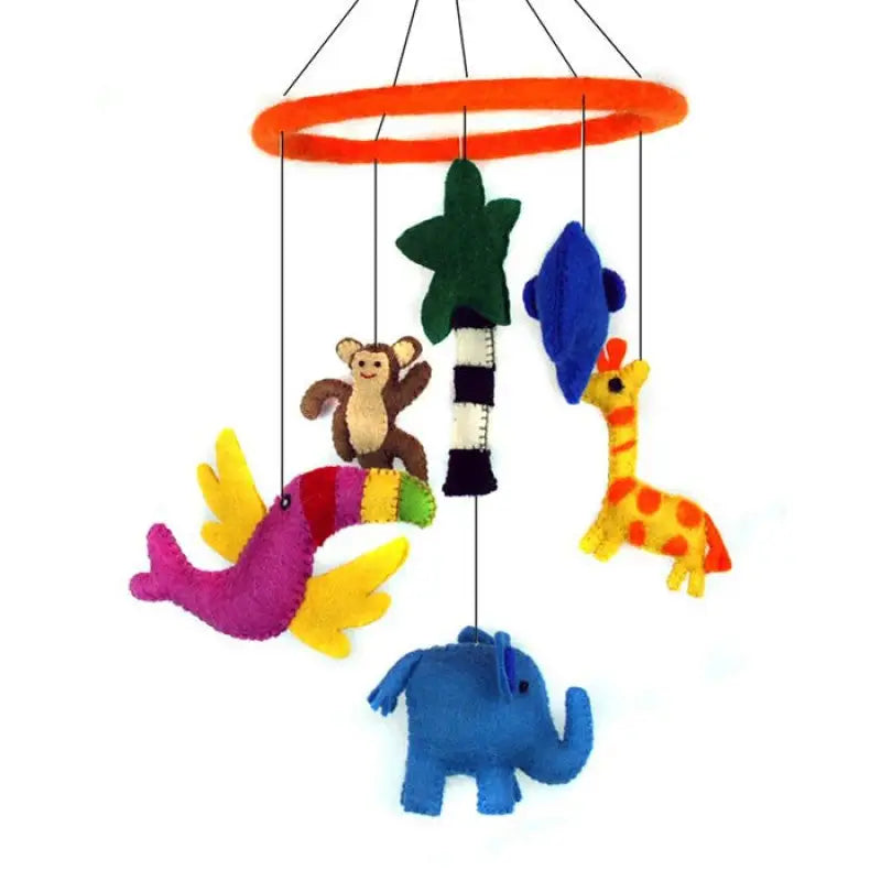 Felted Wild Forest Mobile Hanging