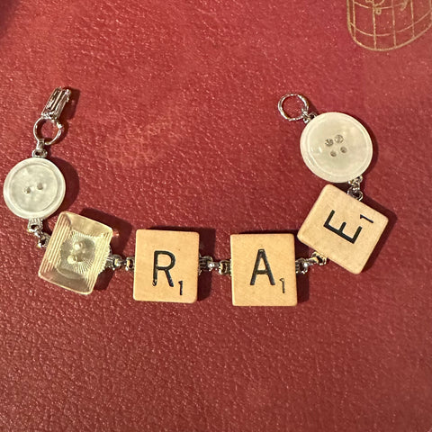 scrabble tile bracelet: custom