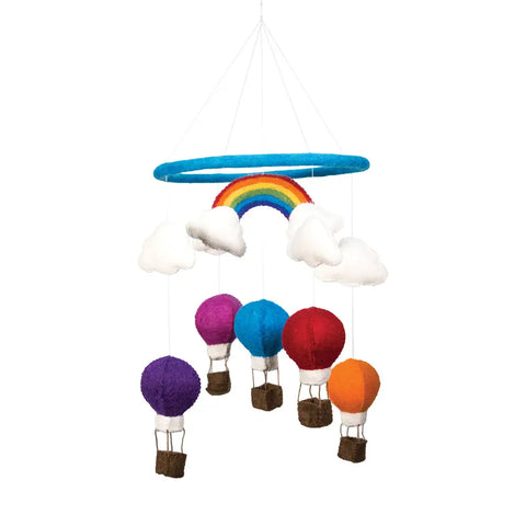 Felted Hot Air Balloons Mobile Hanging