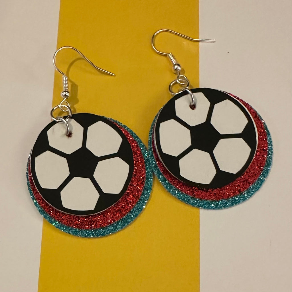 Kansas City Current Soccer Ball Earrings