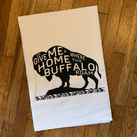 Buffalo Roam Tea Towel
