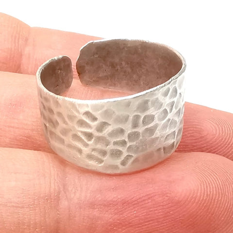 Hammered Antique Silver Ring