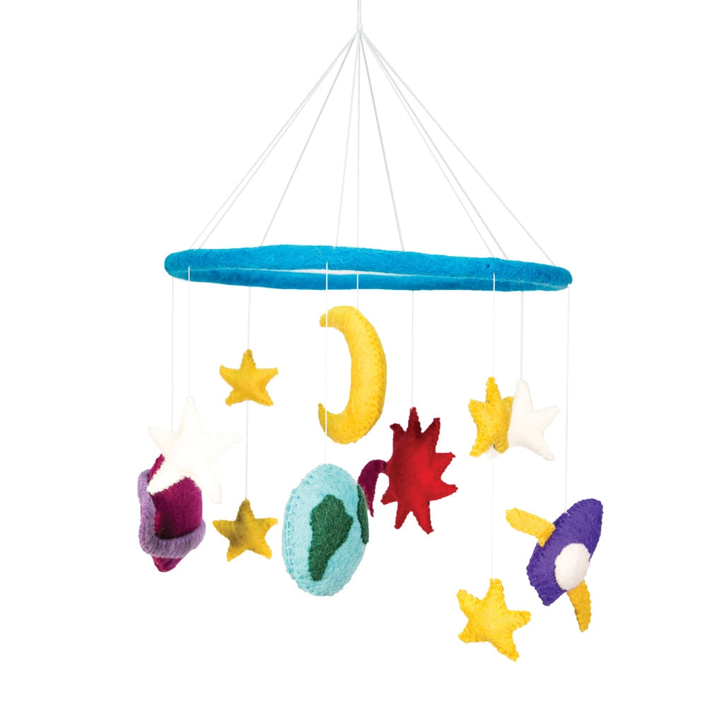 Felted Universe Mobile Hanging
