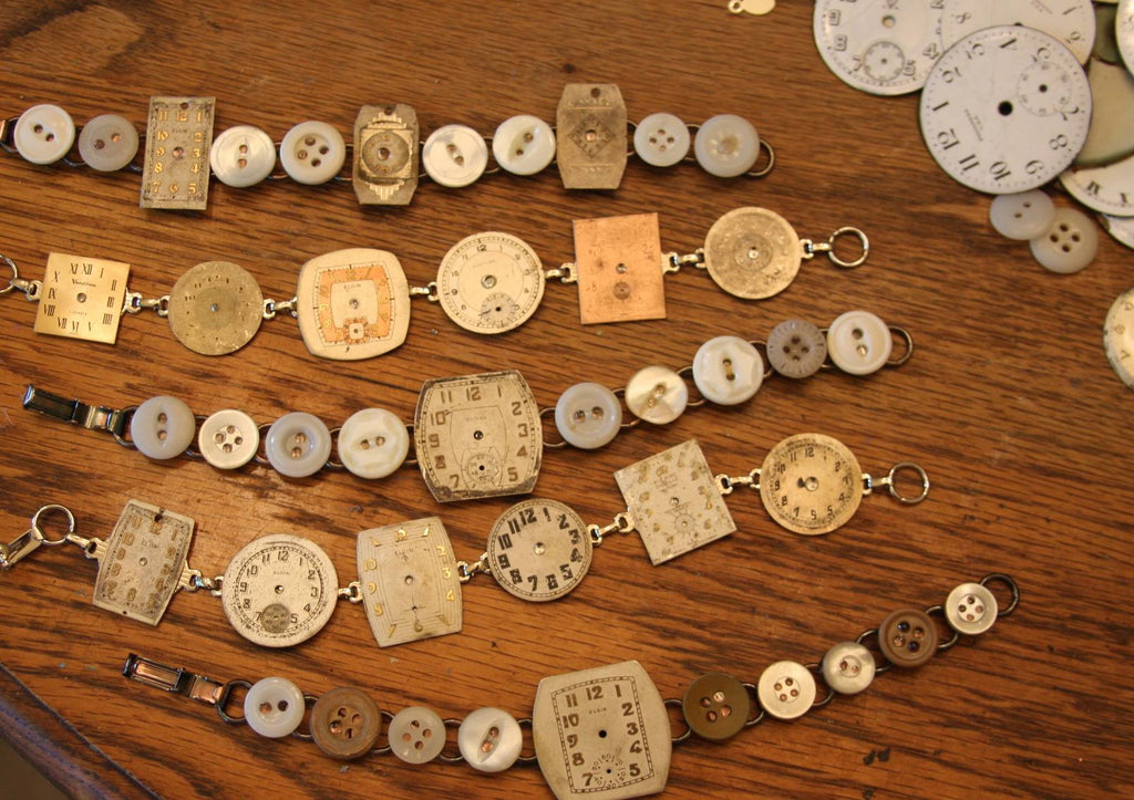 vintage clock face bracelet