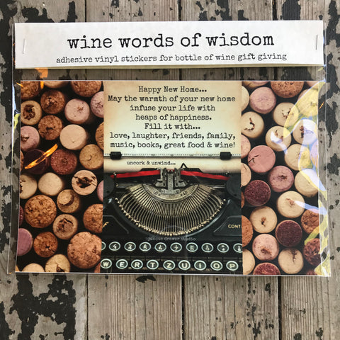 "Wine Words of Wisdom" Wine Labels