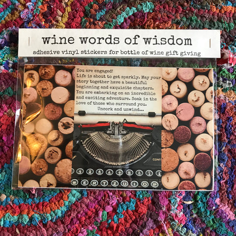 "Wine Words of Wisdom" Wine Labels