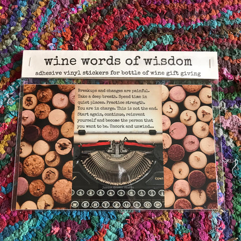 "Wine Words of Wisdom" Wine Labels