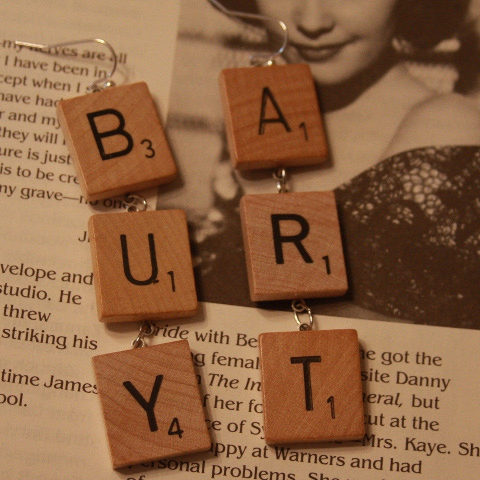 buy art scrabble earrings