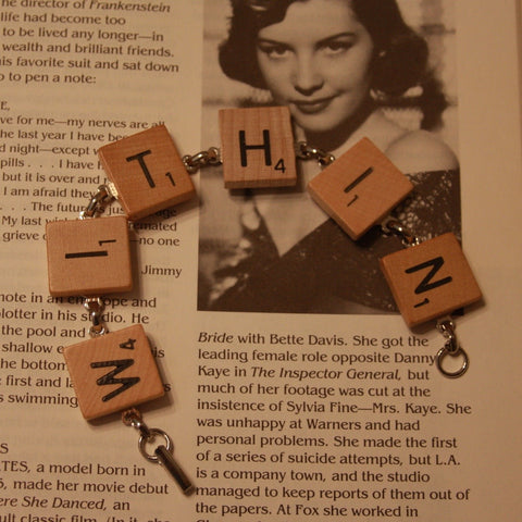 scrabble tile bracelet: custom