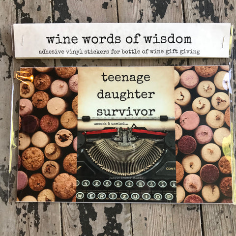 "Wine Words of Wisdom" Wine Labels