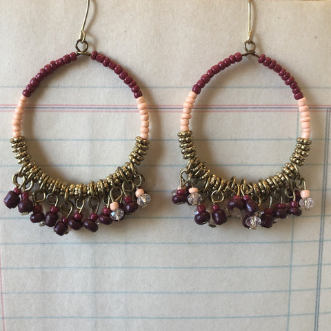Boho beaded earrings