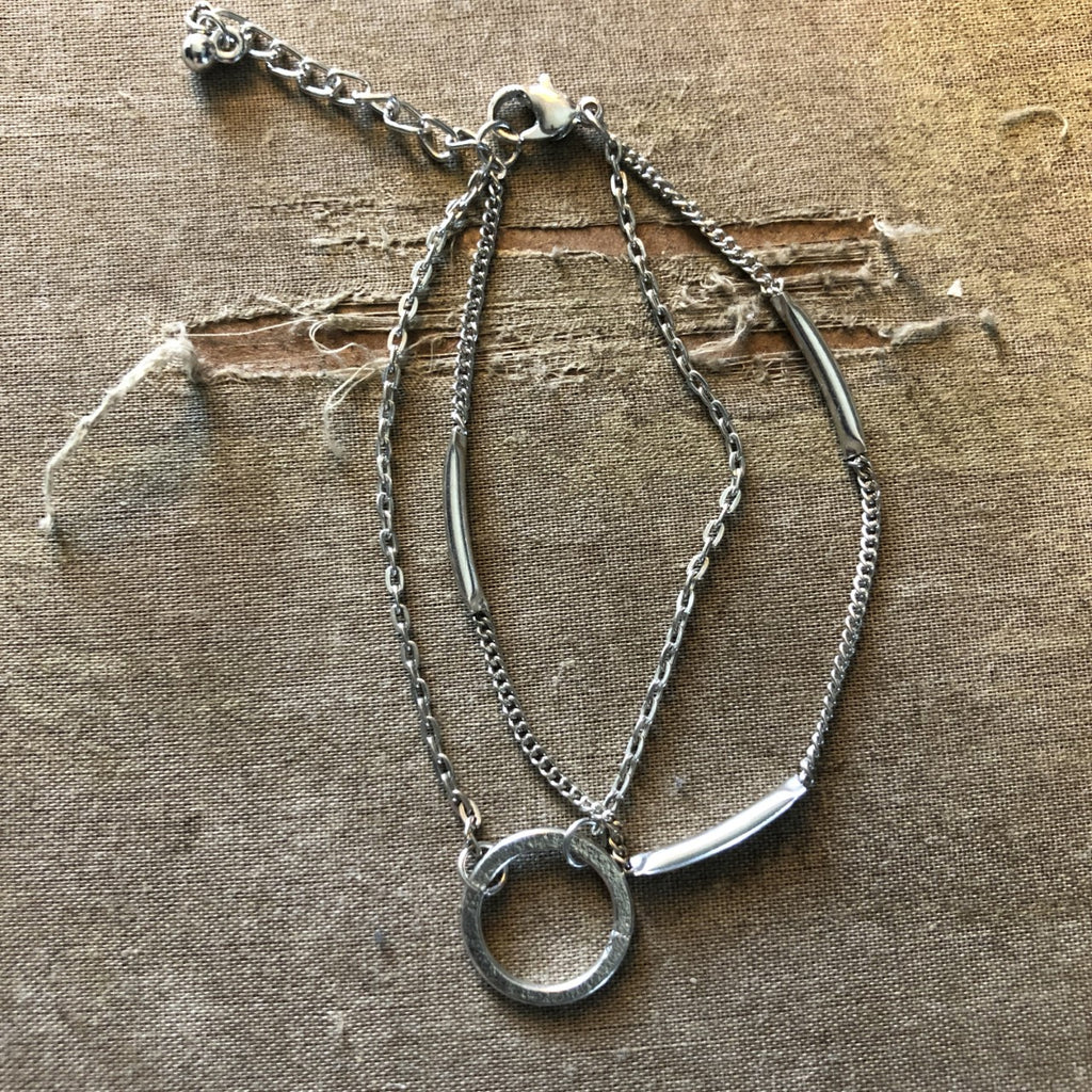 Chain Gang Silver & Crystal Bracelet