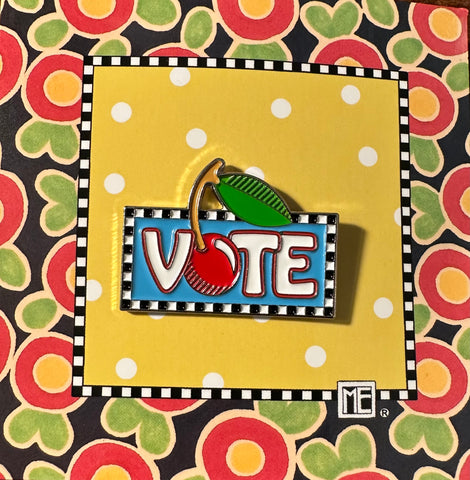 VOTE enamel pin