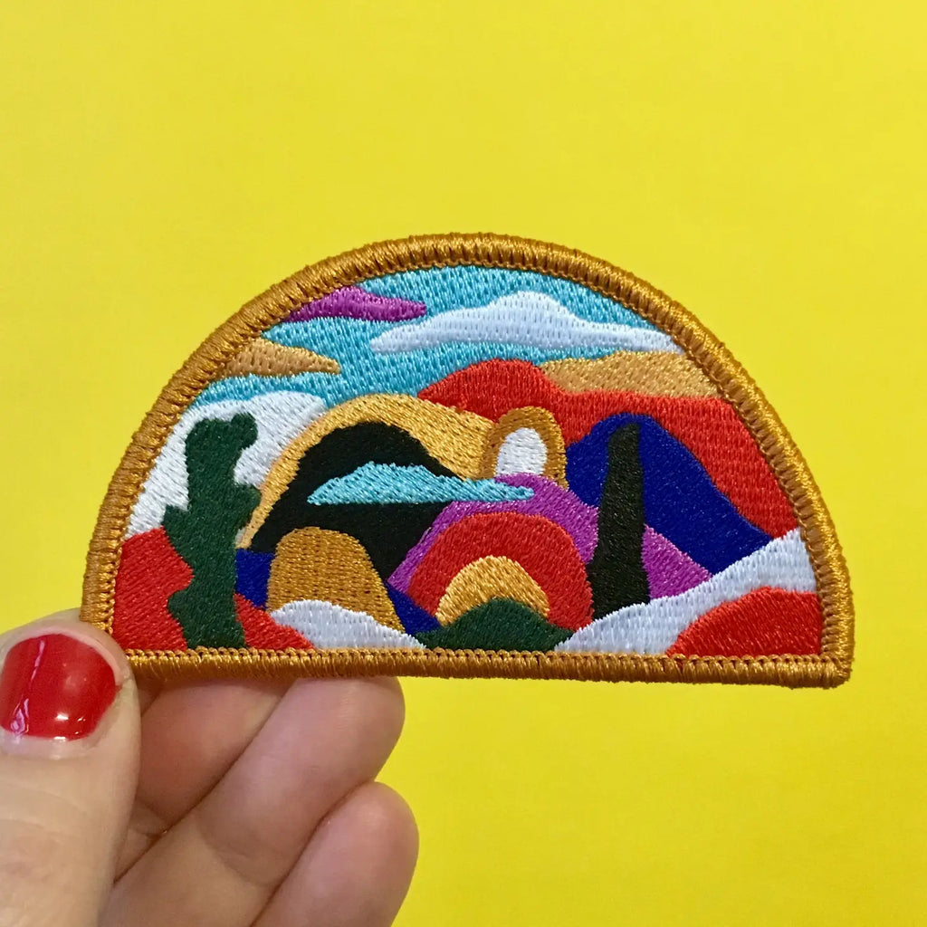 Half Moon Landscape Iron On Patch