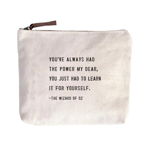 Canvas Zip Bag with Fabulous Quotes