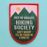 Out of Breath Hiking Society Iron On Patch