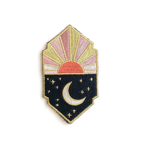 Sun and Moon Embroidered Patch