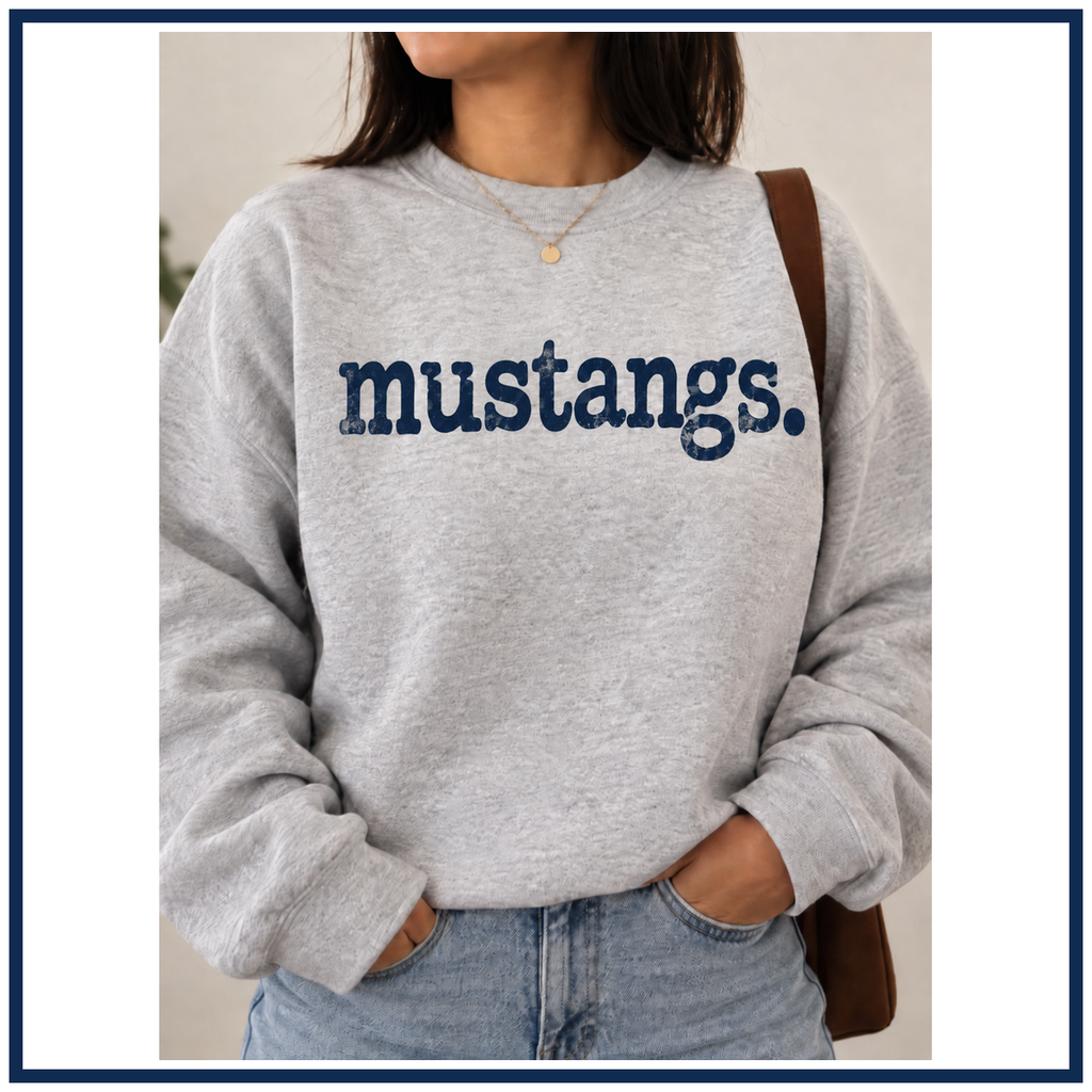 Mustangs Vintage Varsity Crewneck