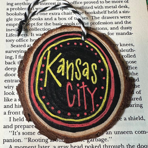 Kansas City Wood Slice Ornament/Gift Tag/ Bottle Topper