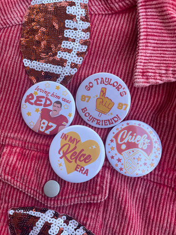 Chiefs/Taylor Swift Buttons
