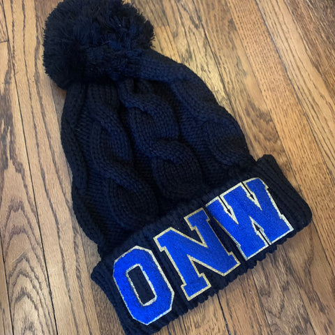 Beanie with Chenille Letters for Local High Schools or any school!