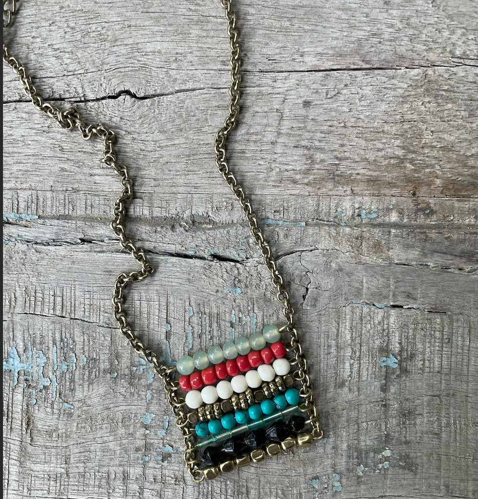 Bohemian Beaded Stacked Necklace