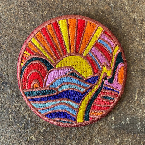 Circle Oasis Iron On Patch