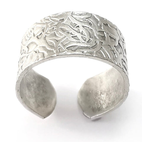Branch Antique Silver Plated Brass Ring