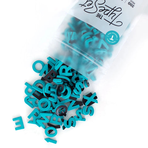 Teal Magnetic Letters