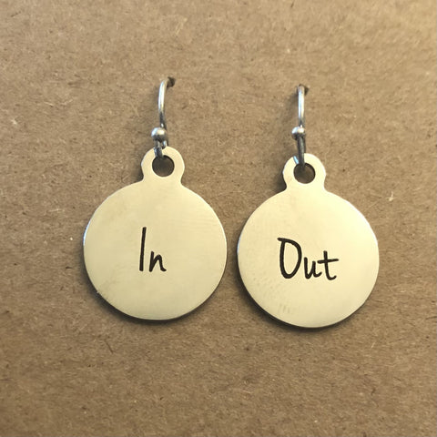 In One Ear...And Out The Other Silver Disc Earrings