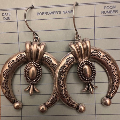 Silver Squash Blossom Earrings