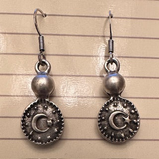 Moon and Star Earrings