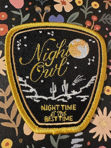 Night Owl - Night Time is the Best Time Iron On Patch
