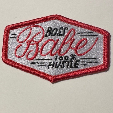 Boss Babe 100% Hustle Iron On Patch