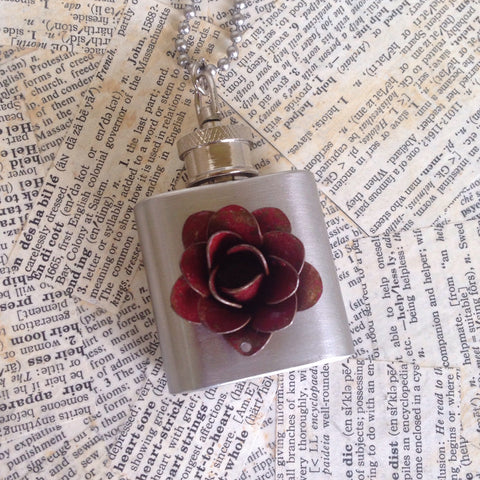 Rose Flask Necklace