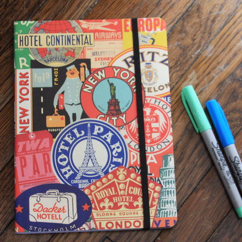 vintage travel notebook