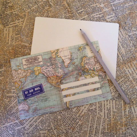 world map letter set