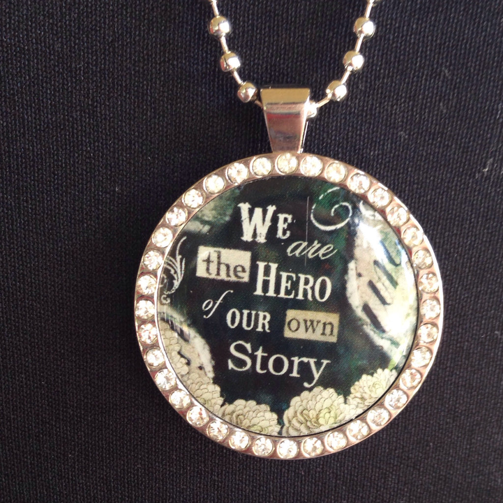 hero of your story charm with necklace
