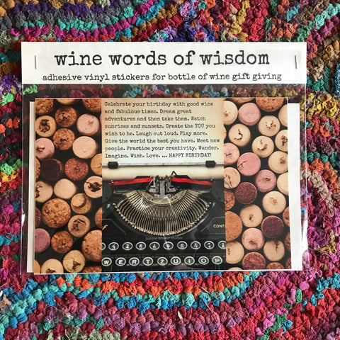 "Wine Words of Wisdom" Wine Labels