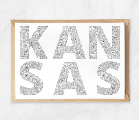 Kansas Coloring Postcards