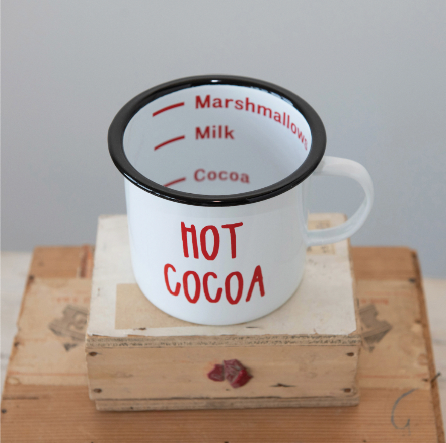 Hot Cocoa Enameled Mug