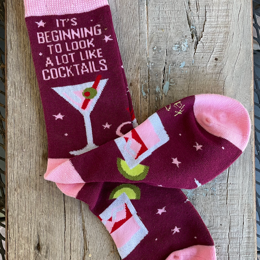 Cocktail Holiday Socks