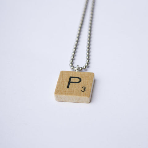 scrabble tile necklace