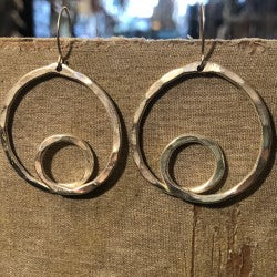 Silver Loop-tee-loop Earrings