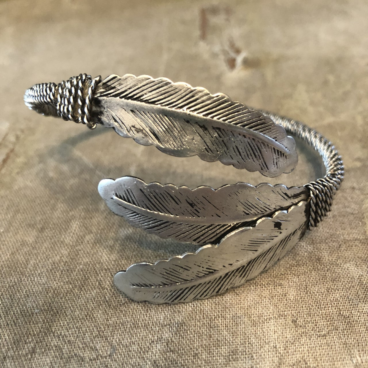 Silver Feather Bangle | Handmade Jewellery | Suzanne Ball Jewellery