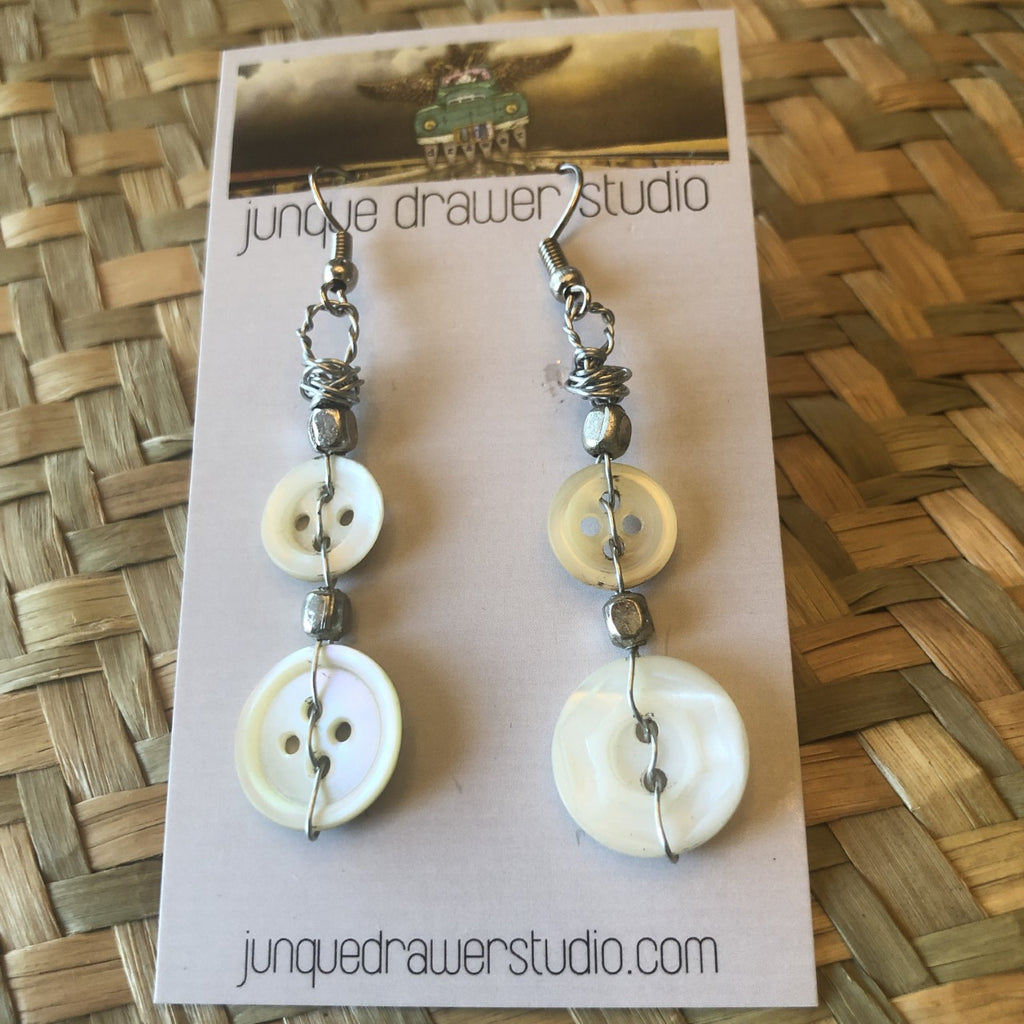 Vintage Button Bead Earrings - made to order!